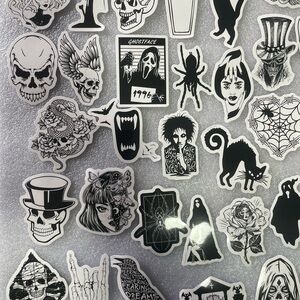 Black and White Gothic Sticker Set lot 2 ⭐️2 for 10⭐️